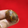 Batu Mustika Damar Wulan Asli Pamor Serat Emas Tembus Cahaya Api